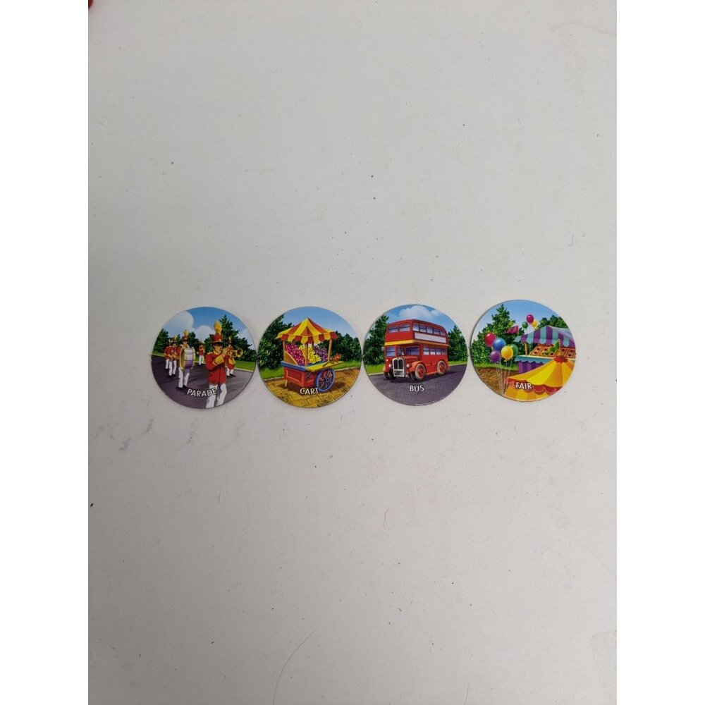 2005 Clue Mysteries Board Game Replacement Scene Tokens Pieces Set of 4